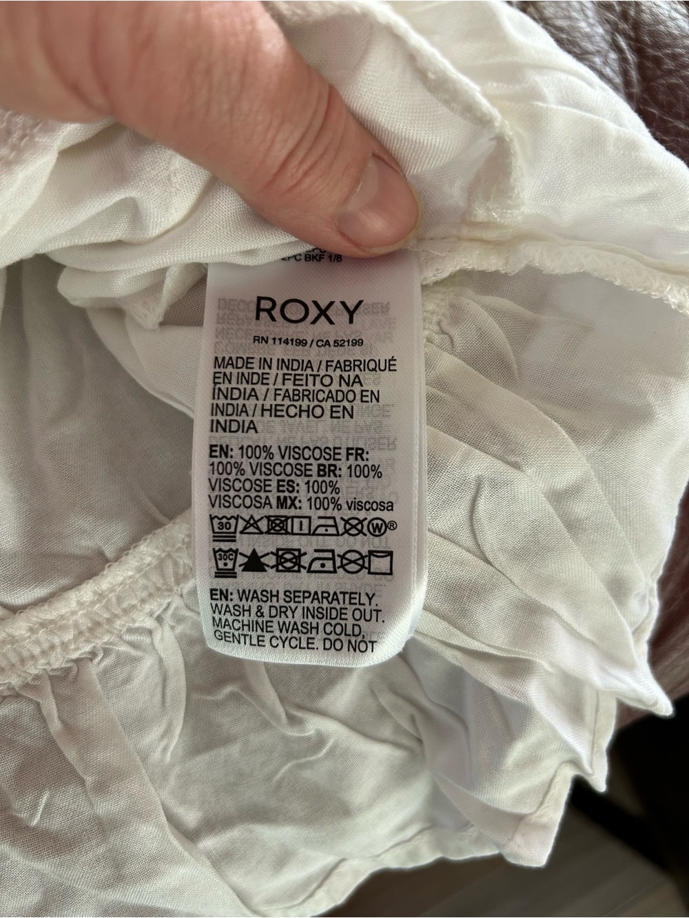 Women’s Tie-Front Ruffle Crop Top - Roxy - Size Med - Picture 5 of 6